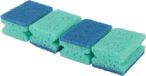 Merkloos Schuursponsjes - 20x - blauw - viscose - krasvrij - schoonmaaksponzen