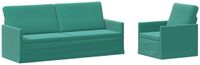 vidaXL Bankstel 2-zits Turquoise Fluweel