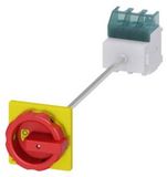 Siemens 3LD25140TK53 Belastbare scheidingsschakelaar Rood, Geel 3-polig 35 mm² 63 A 690 V/AC
