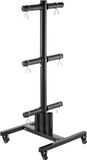Icecat Rack vertical pour disques de poids, adapté au rangement de barres d'haltères dans une salle de sport à domicile, avec roues, capacité de charge 450 kg
