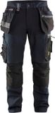 Blåkläder Werkbroek met stretchpanelen en spijkerzakken 1599-1343 - Donker marineblauw/Zwart - C154