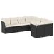 vidaXL 8-delige Loungeset met kussens, polyrattan, zwart