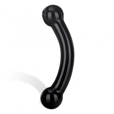 Glas - Double Bull Black Glazen Dildo