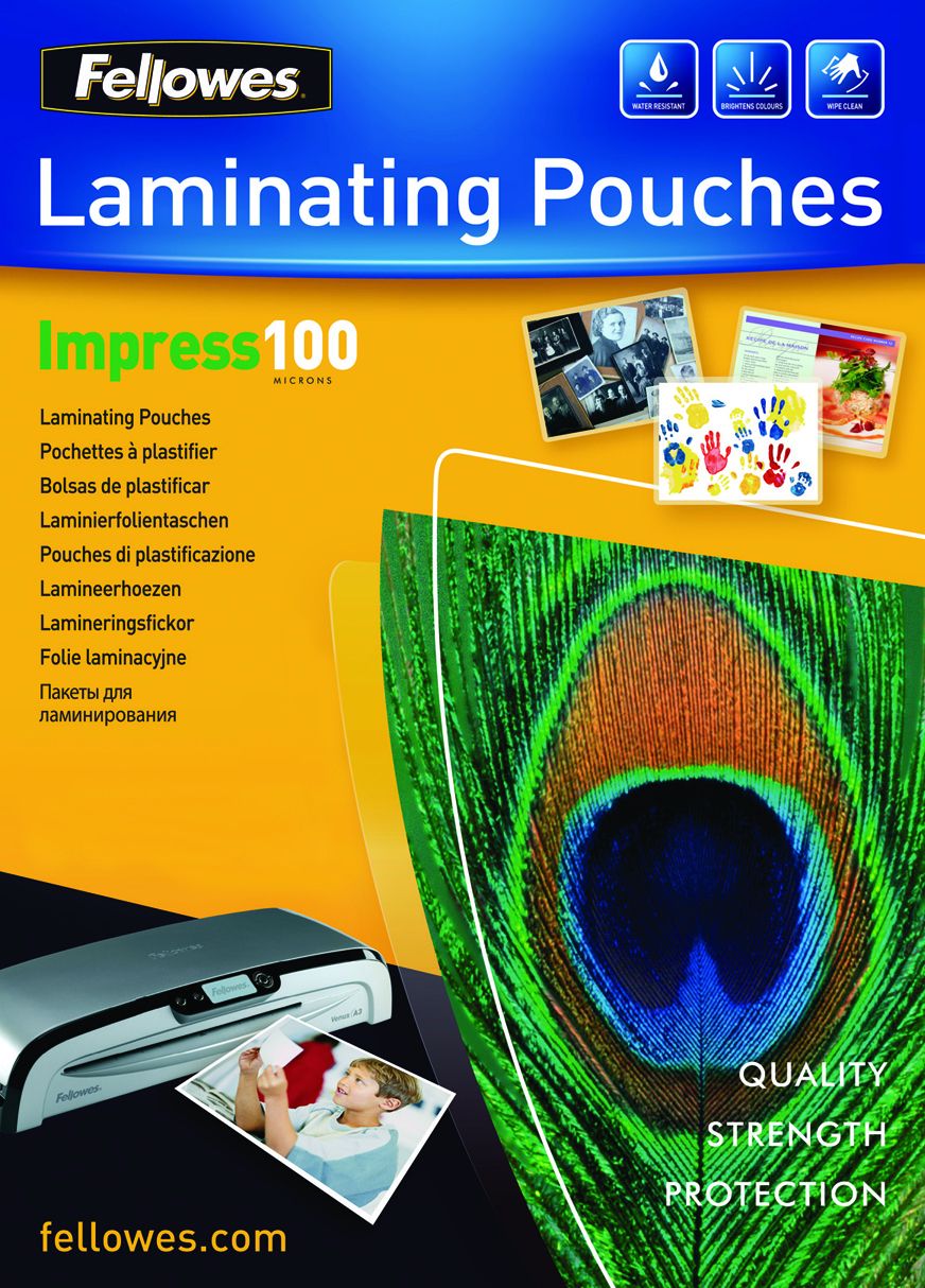 Fellowes 100 micron lamineerhoezen glanzend A4 - 100 stuks