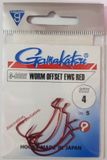 Gamakatsu Worm Offset EWG Haken - Maat 4 - Rood