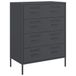 VidaXL Dressoir 68x39x89 cm Staal Antracietkleurig