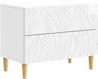 vidaXL Nachtkastje Hoogglans Wit 62 x 34,5 x 48 cm Bewerkt hout