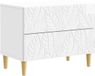 vidaXL Table de chevet laqué blanc brillant 62 x 34,5 x 48 cm bois d'ingénierie