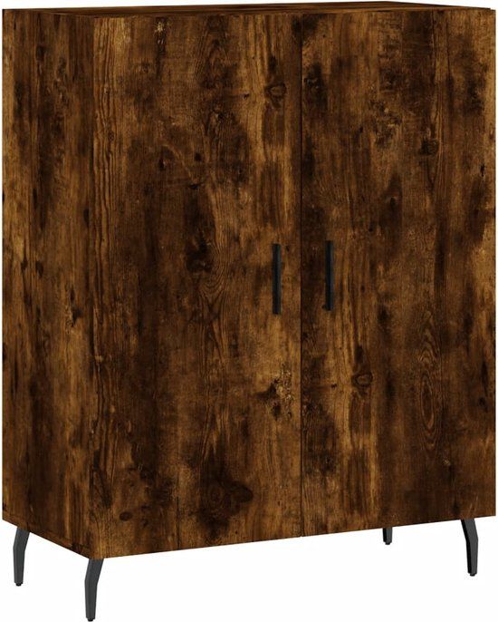 vidaXL Dressoir Gerookt Eiken Hout 69,5x34x90 cm