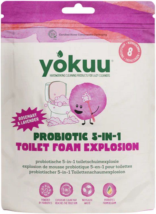 YOKUU WC Foam Explosion - Toiletreiniger - 800 Gram - Rozemarijn & Lavendel