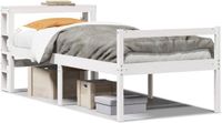 vidaXL Seniorenbed met hoofdbord massief grenenhout wit 75x190 cm