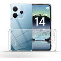 XEPTIO Beschermhoes voor Xiaomi Redmi Note 14 4G, zachte transparante onzichtbare TPU-gelbumper