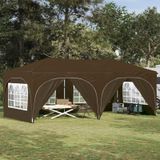 Prolenta Maison Exclusive Pop-up partytent, 575 x 288 x 245 cm, taupekleurig, Oxford-stof