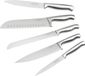 Nirosta Set de couteaux de cuisine, 5 pièces, acier inoxydable (Nirosta), qualité professionnelle, longueurs de 24 à 33,5 cm