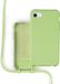 Coverzs Silicone case met koord iPhone 7 / 8 / SE2020 (lichtgroen)