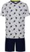 Pastunette Shortama Padel - Katoen - Grijs/Blauw - Maat S