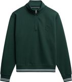 Superdry Country Club Halfhoge Trui met Reliëflogo Dames Katoen Lange Mouw Enamel Green Maat 12