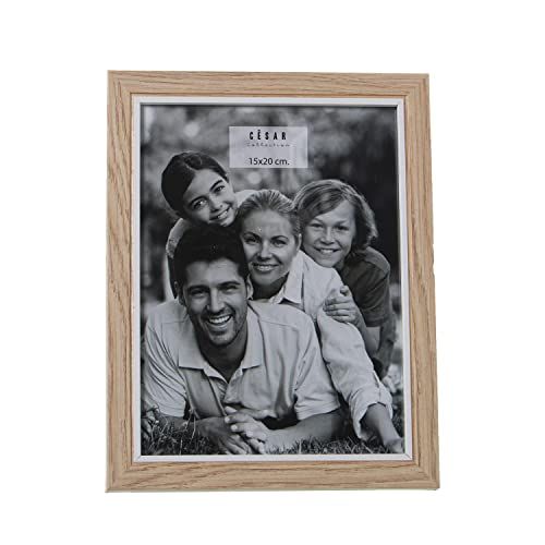 DRW Set van 2 fotolijsten - 15 x 20 cm - MDF-hout en natuurlijk papier