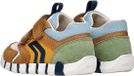 GEOX Lupidoo B.D Suede Mesh leren kindersneakers bruin