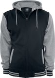 Urban Classics Gilet zippé à capuche bicolore - Noir/Gris - 3XL