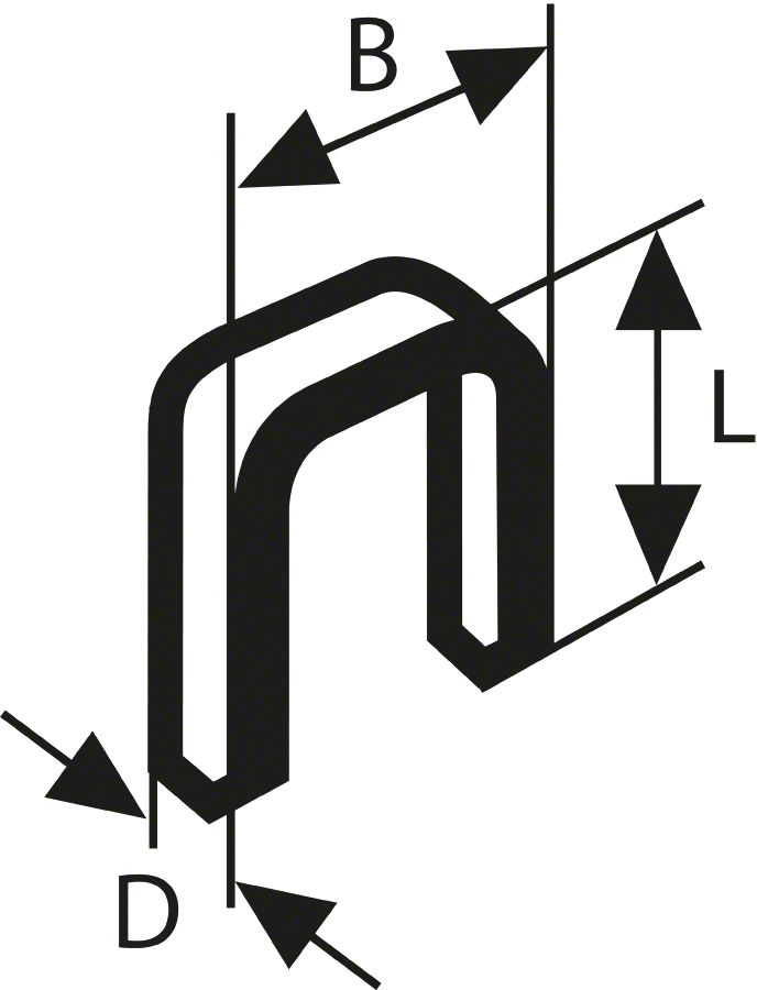Bosch Nieten met smalle rug, type 55 - 3000 nietjes - 6 x 1.08 x 19 mm