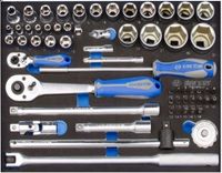King Tony 60-delige Doppenset 1/4" & 1/2" met EVA Foam Inleg