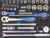 King Tony 60-delige Doppenset 1/4" & 1/2" met EVA Foam Inleg