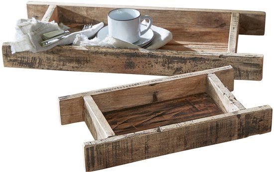 LOBERON Dienblad set van 2 Brisalda bruin