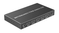 PremiumCord HDMI-wandcontroller, 1 video-ingang voor 4 displays, 8 weergavemodi, Full HD 1080p 60 Hz, HDMI 1.4, HDCP 1.4, metalen design, zwart
