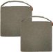 Hespéride stoelkussen Sofia - 2x - 40 x 40 x 4 cm - salie groen - polyester - waterafstotend