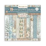 Stamperia - Scrapbook Paper Pad for Scrapbooks, Albums, Cards, Bullet Journals and More, Acid Free, Lignin Free, Double-Sided (White Christmas Background Selection) (20.3 x 20.3cm)