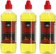 Esschert Design Bv Fancy Flames gel de feu/gel combustible - 3x - 1 litre - cheminées à gel/réchauds - intérieur et extérieur