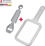 Westmark Set, 2-delig: 1 botermes + 1 multifunctioneel garneringsmes, aluminium/roestvrij staal, grijs/zilver