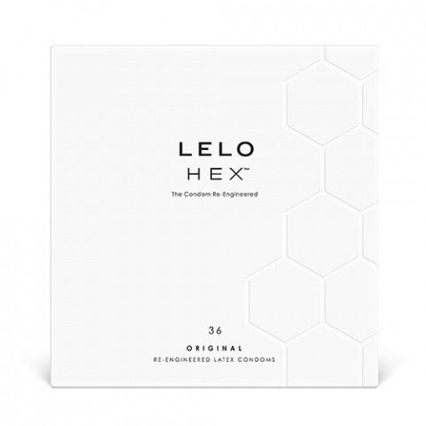 LELO Hex - Condooms - 36 stuks - Glad - Wit - 54mm