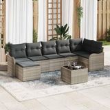 Maison Exclusive - Set de bancs de jardin. Polyrotin gris clair