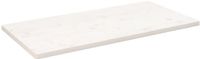 vidaXL Tafelblad rechthoekig massief grenenhout wit 110x60x2,5 cm