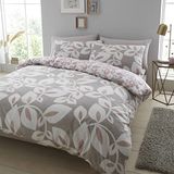 Catherine Lansfield Inga Leaf Blush Dekbedovertrek 260 x 240 + 65 x 65 (2)