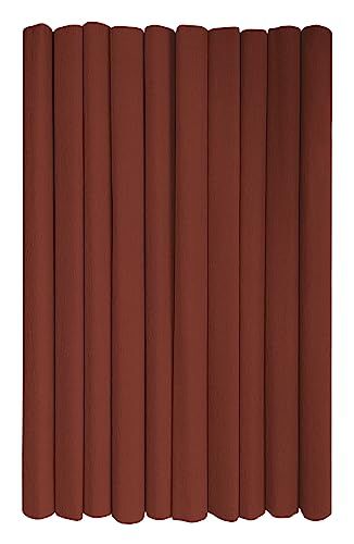 Interdruk Crêpepapier rollen voor kinderen, knutselen en decoreren - Set van 10 spoelen (50 cm x 200 cm, 28 g/m²) - 27 bruin