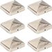 Pinnacle Living Houtpaalafdekking Piramide 71 mm - Set van 6 stuks - RVS