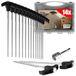 COM-FOUR® 14x stalen haringen met adapter voor accuschroevendraaier