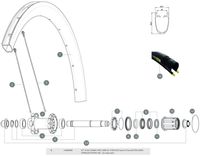 Mavic Cosmic Pro Carbon Sl Ust Achterste Rechter Spaken 12 Eenheden Zwart 260 mm