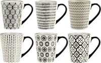 H&H Set van 6 Vhera stoneware mokken 350 cc
