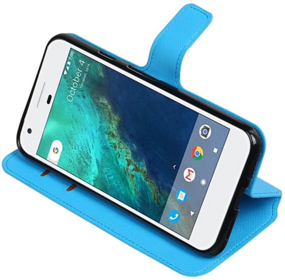 Best Cases Blauw Google Pixel TPU wallet case booktype hoesje HM Book - 8718883851139
