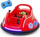 COAST™ 12V Autoscooter pour enfants rotation à 360 degrés avec musique et lumières et télécommande rouge