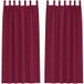 Bordeaux Rideaux Occultants Avec Anneaux 2 Pcs 245 X 140 Cm