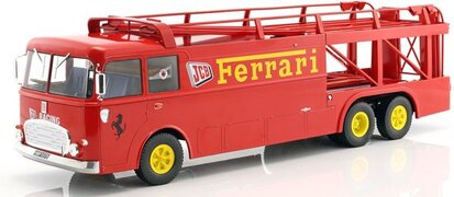 Norev Fiat Bartoletti 306/2 Ferrari Renntransporter JC 1963 Rood 1-18 Limited 1000 Pieces