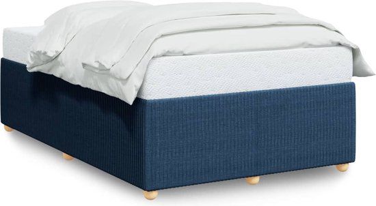 vidaXL Bedframe 120x190 cm Stof Blauw