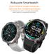 DrPhone ChronaX Max Montre connectée robuste – 1,73” AMOLED – 100 jours de batterie – Appel BT – SpO2 – Suivi GPS – Plus de 100 modes sportifs – Bracelet en acier inoxydable, cuir PU et silicone - Noir
