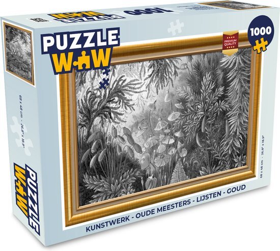 MuchoWow Puzzel Kunstwerk - Oude meesters - Lijsten - Goud - Legpuzzel - Puzzel 1000 stukjes volwassenen