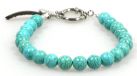 Heaven Eleven Heren Armband Turkoois met Leer 8mm - 21cm